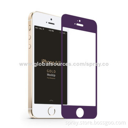 Premium Colorful Ultra-clear Tempered Screen Protectors for iPhone 5/5S/5C, Easy and Quick Install